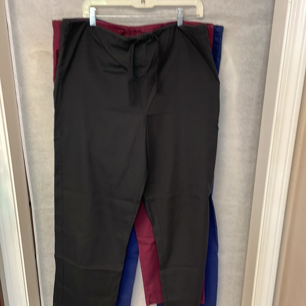 Scrubs Black maroon and navy blue scrub bottoms